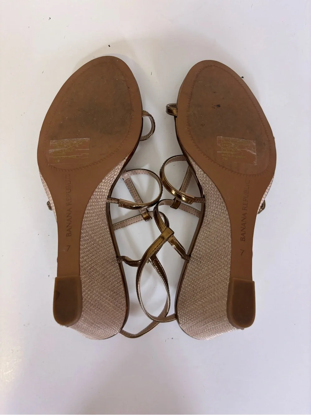 Banana Republic shiny bronze